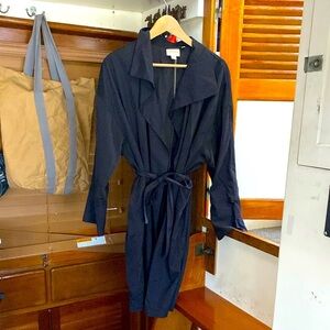 DKNY Pure size Small Black Belted Trench Coat